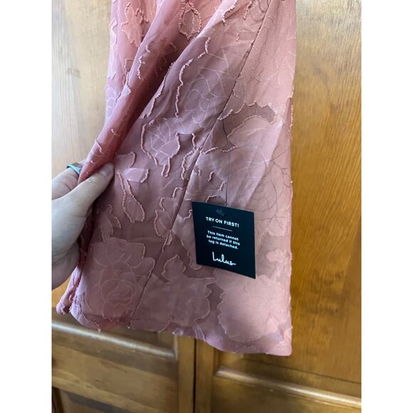 NWT Lulus Womens Days of Beauty Vintage Rose Pink Burnout Floral Skater Dress XS - Picture 7 of 12